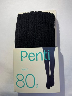 Penti Pretty Knıt 80 Den Külotlu Çorap Siyah 4-5 Yaş