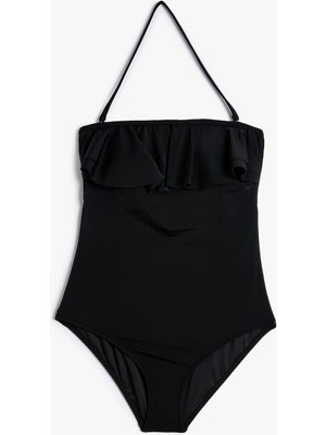 Koton Straplez Mayo Boyun Askı Detaylı Fırfırlı Kaplı