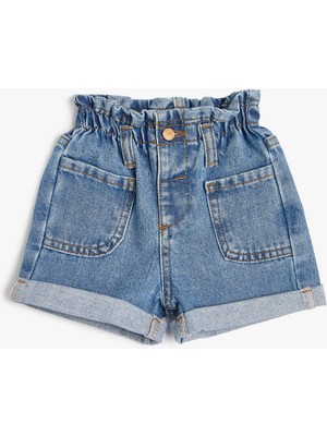 Koton Kot Şort Beli Lastikli Cepli Pamuklu