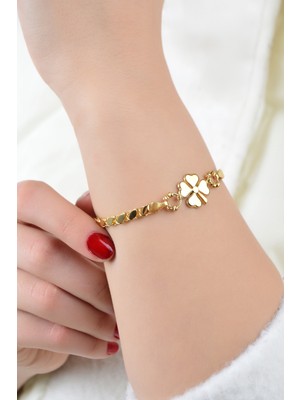 Kuyumcu Nurettin Pullu Yonca Bileklik 22 Ayar Altın