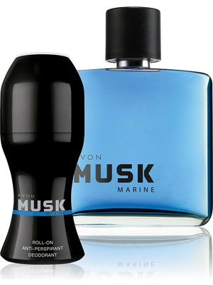 Avon Musk Marine Erkek Parfüm ve Musk Marine Erkek Rollon Seti