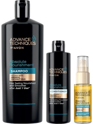 Avon Advance Techniques Argan Yağı İçeren Şampuan Saç Kremi ve Saç Serum Paketi