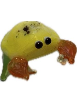 El Yapımı Mini Murano Cam Yengeç Biblo A161-06