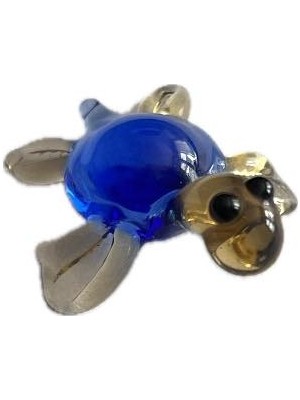 El Yapımı Mini Murano Cam Kaplumbağa Biblo A161-05