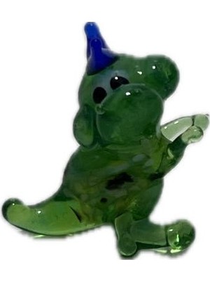 El Yapımı Mini Murano Cam Dinozor Biblo A161-09