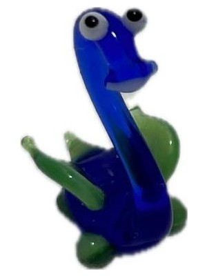 El Yapımı Mini Murano Cam Dinozor Biblo A164-10