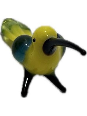 El Yapımı Mini Murano Cam Kuş Biblo A161-08