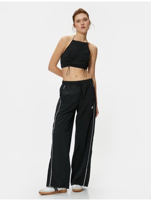 Koton Crop Paraşüt Üst Halter Yaka Stoper Detaylı