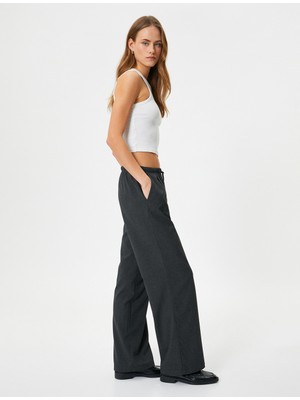 Koton Bol Paça Pantolon Beli Bağcıklı Rahat Kesim Cep Detaylı