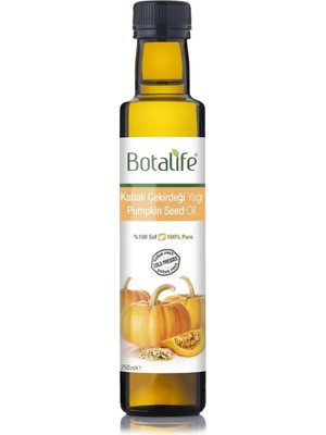 Botalife 250 ml Kabak Çekirdeği Yağı %100 Saf Soğuk Pres Özellikli Doğal Ürün
