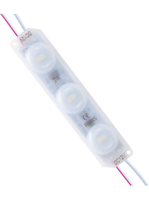 Go İthalat Modül LED 12V 3W Soğuk Beyaz + Gün Işığı 2835 93 x 21MM IP65 220-240LM 180 Derece (2818)