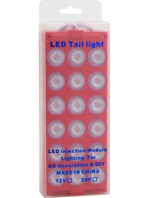 Go İthalat Modül LED 12V 6W Kırmızı 18 Ledli Yanıp Sönen 2li Paket 13960-2835 (Flaşör) (2818)