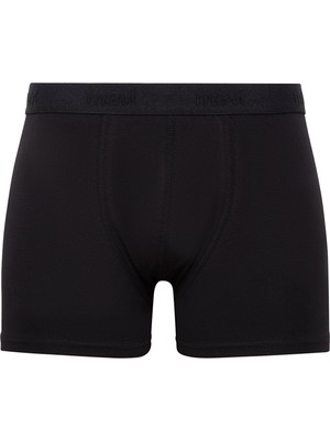 Mavi 3lü Siyah Basic Boxer Seti