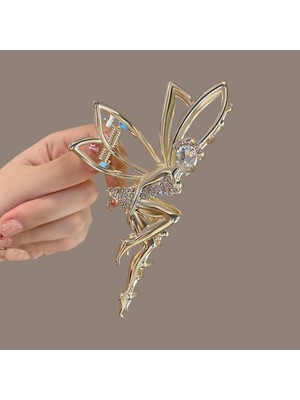Gülpeşe Büyük Boy Metal Mandal Toka Su Perisi Detaylı Kadınlar İçin Şık Tasarım