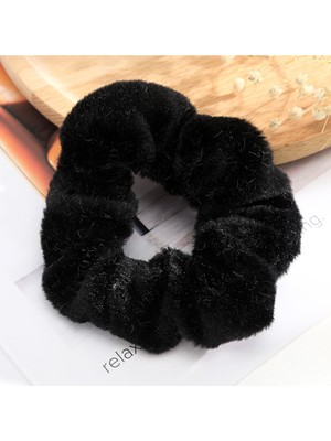 Gülpeşe Peluş Simit Toka Tüylü Scrunchie