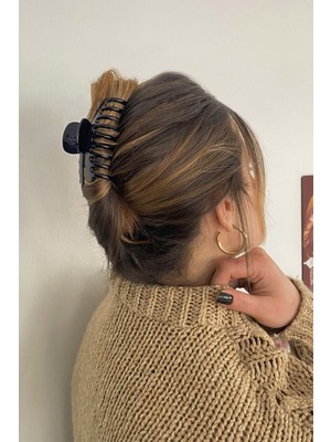 Gülpeşe Siyah Renk Mandal Toka Büyük Boy