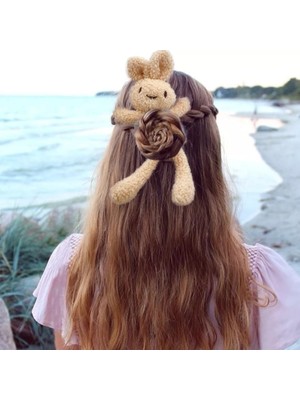 Gülpeşe Peluş Tavşan Toka Topuz Tokası Simit Toka 1 Adet