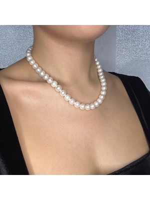 Pearls in Ocean Beyaz Renk Inci Kolye Classic Serisi 304