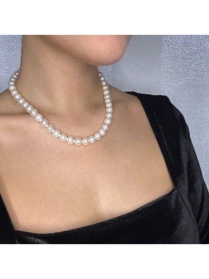 Pearls in Ocean Beyaz Renk Inci Kolye Classic Serisi 304