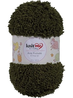 Knitme 5 Adet Ana Kuzusu Battaniye Hırka Kuzu El Örgü İpi 754 Haki
