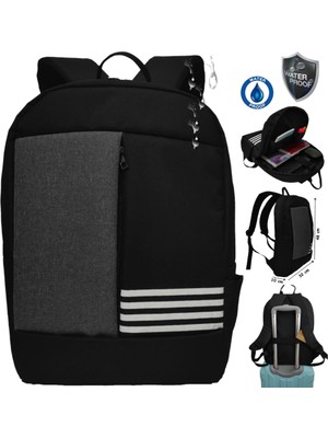 U.S.F Notebook Bilgisayar 17'' Ped Korumalı Laptop Sırt Çantası Su ve Sıvı Geçirmez Kumaş
