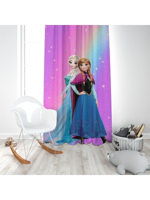 Elsa ve Anna Desen, Bebek ve Çocuk Odası Fon Perde