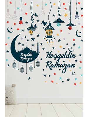 Kt Grup Ramazan Ayı Temalı Cam Duvar Süsleri Hoşgeldin Ramazan Sticker Ramazan Sticker