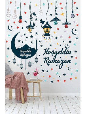 Kt Grup Ramazan Ayı Temalı Cam Duvar Süsleri Hoşgeldin Ramazan Sticker Ramazan Sticker