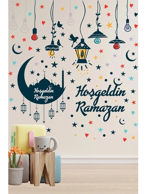 Kt Grup Ramazan Ayı Temalı Cam Duvar Süsleri Hoşgeldin Ramazan Sticker Ramazan Sticker