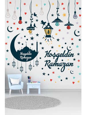 Kt Grup Ramazan Ayı Temalı Cam Duvar Süsleri Hoşgeldin Ramazan Sticker Ramazan Sticker