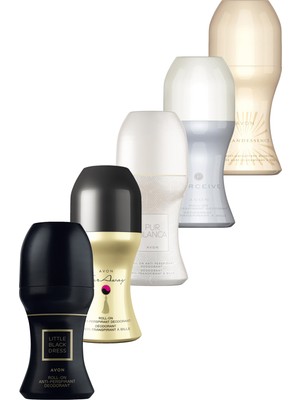 Avon Pur Blanca, Perceive, Little Black Dress, Far Away ve Incandessence Kadın Roll-On Paketi