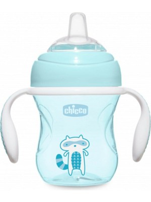 Chicco Yumuşak Uçlu Geçiş Bardağı 200 ml Erkek 4+ Ay Hassas Diş Etleri İçin Süper Yumuşak