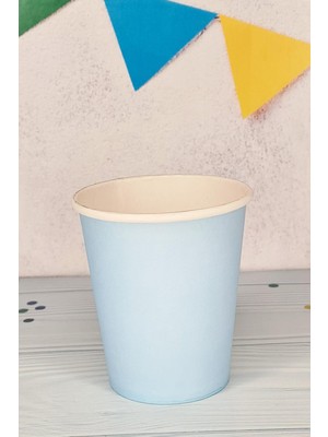 Pekshop Mavi Karton Bardak 8oz 8 Li