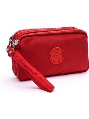 Pairuidaisi Büyük Üç Çekmeli Cep Telefonu Bozuk Para Cüzdanı Büyük Kapasiteli Oxford Kumaş Bozuk Para Cüzdanı (Yurt Dışından)