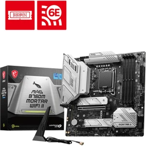 MB MAG B760M MORTAR WIFI II SOKET 1700 DDR5 7800(OC) PCI-E Gen 5 3X M.2 USB3.2 HDMI DP  1x 2.5G LAN  WI-FI 6E ATX