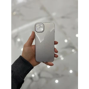 Apple iPhone 15 Plus Kamera Korumalı Simli Renkli Gümüş Gri Silikon Kılıf