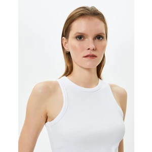 Halter Yaka Atlet Fitilli Basic Pamuklu