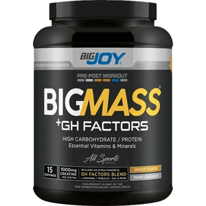 Bigjoy Sports Bigmass GH Factors Bisküvi Aromalı Karbonhidrat Tozu 1500 g – Sporcu Enerji ve Kilo Artırma Takviyesi