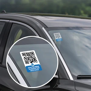 Kişiye Özel Araç Park Numaratörü 2 Adet Qr Kodlu Özel Etiket Qr Kimlik