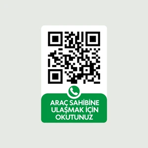 Kişiye Özel Araç Park Numaratörü 2 Adet Qr Kodlu Özel Etiket Qr Kimlik