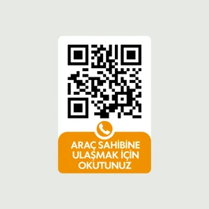 Kişiye Özel Araç Park Numaratörü 2 Adet Qr Kodlu Özel Etiket Qr Kimlik