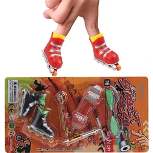 LRS Store Anti-Stres Oyuncak Parmak Kaykayı , Kay Kay ,paten ,scooter, Waveword 4 Lü Set