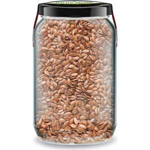 Zencefil Organik Keten Tohumu Bi Kavanoz 660 cc. Cam Kavanozda Saf Katkısız Taze Öğütülmemiş Keten Tohumu Flaxseed