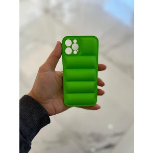 Apple iPhone 12 Pro Uyumlu Şişme Puffer Silikon Kılıf Yeşil