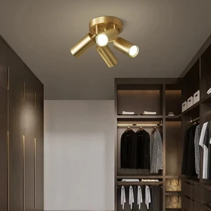 Ömür Avize Zeyna 4lü Eskitme Gold (Fırın Boyalı ) Spot Avize