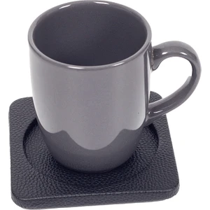 Turgut Office Lüks Deri Bardak Altlığı Siyah