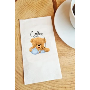 Teddy Bear Ayıcıklı Kahve Coffee Sunum Peçetesi 20 Adet