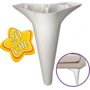 Zelve 20 cm Beyaz Lüx Mobilya Kanepe Sehpa Ünite Koltuk Ayağı Baza Ayak