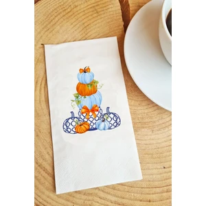 Blue Blanc And Pumpkin Sonbahar Çay Saati Peçete Sunum Peçetesi  20 Adet