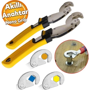 Akıllı Boru Ingiliz Anahtarı Çok Amaçlı Nano Grip Kurbağacık Set 2'li Set 10 - 24 mm Civata Somun